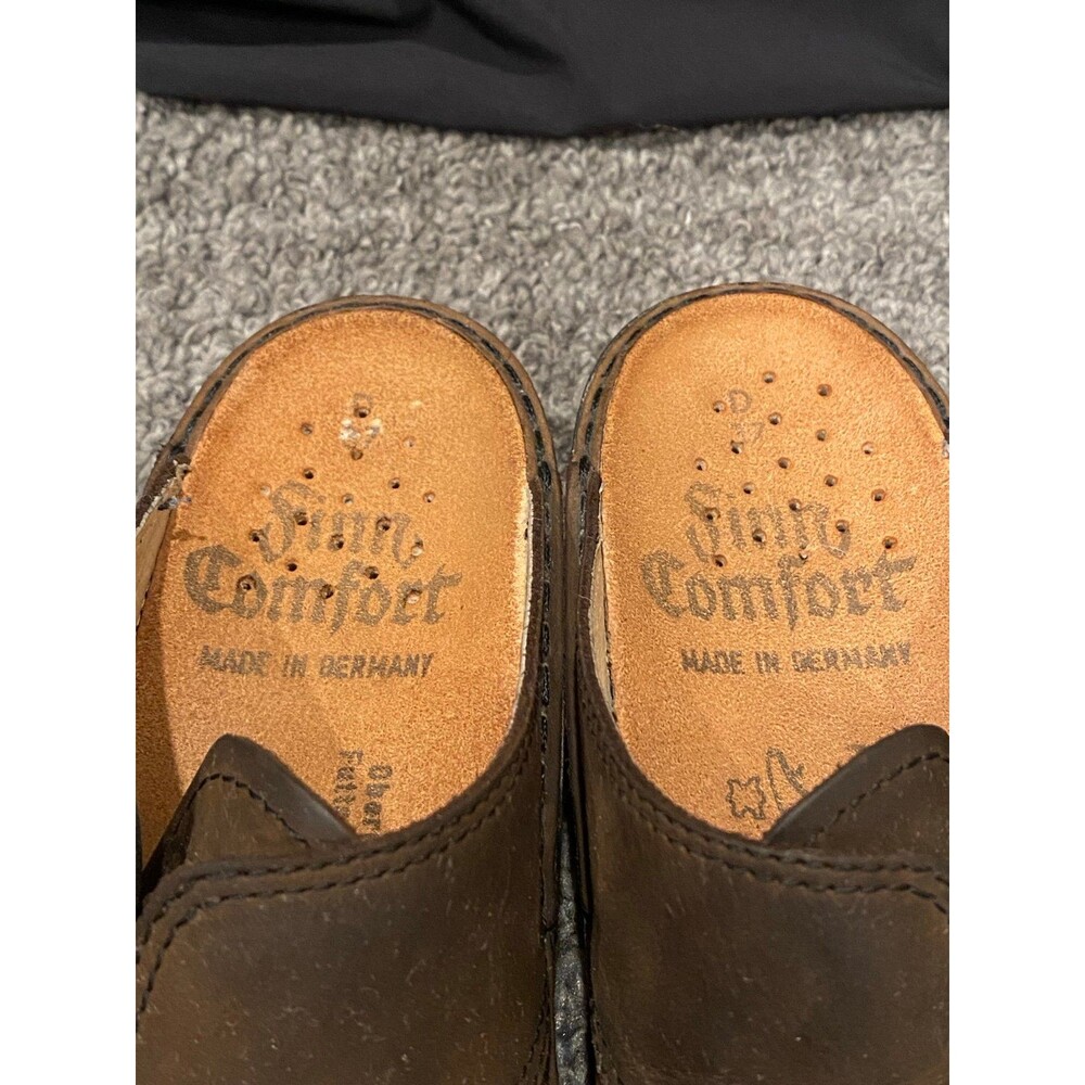 Finn Comfort Women’s German Leather Mules Slip On Clogs 37 - Picture 4 of 7
